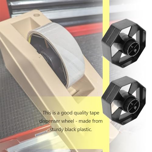 2 Sets Replacement Tape Dispenser Wheel Tape Cutter Core Tape Dispenser Wheel 75mm Dia Plastic Tape Cutter Wheel for Shop Office School