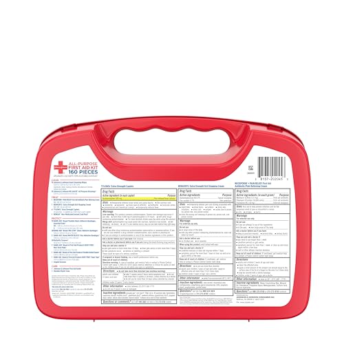 BAND-AID Brand All-Purpose Portable Compact First Aid Kit, 160 Piece - size: 160 Piece