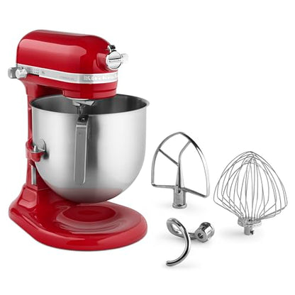 KitchenAid NSF Certified Commercial Series 8-Qt Bowl Lift Stand Mixer - KSM8990 - color: Empire Red, style: No Bowl Guard
