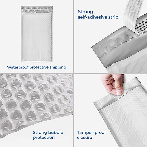 100 PC #1 7.25x12 Inches 100 Pack Inches Poly Bubble Mailers Shipping Padded Envelopes Self Seal Waterproof Cushion Envelopes - size: 7.25x12" 100PC