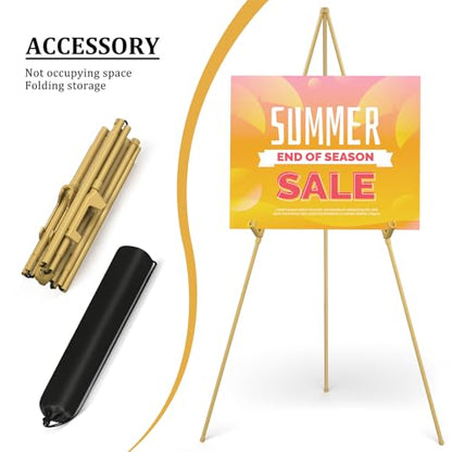 Display Easel Stand for Wedding Sign, Tripod Collapsible Portable Easel