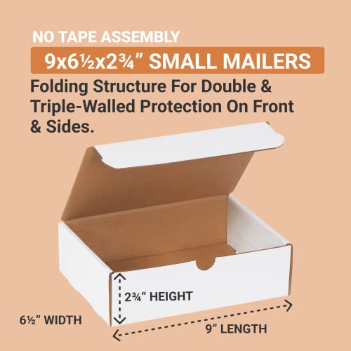 BOX USA Shipping Boxes Small 9'L x 6.5'W x 2.75'H, 50-Pack | Corrugated Cardboard Box for Packing, Moving and Storage - size: 9 x 6 1/2 x 2 3/4