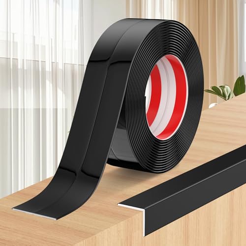Wall Corner Protector Peel and Stick Corner Trim Molding - color: Black, size: 0.8 In x 20 Ft