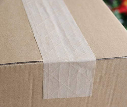 BOMEI PACK Reinforced Kraft Paper Packing Tape, 4 Pack 2.75 inch x 380 ft, Water Activated Gummed Kraft Tape for Heavy Duty Secure Packing, Shipping and Moving - size: 4Rolls (2.75in x 380feet)