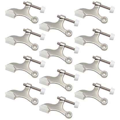 Nuk3y Hinge Pin Heavy Duty Adjustable Door Stop (12 Pack, Satin Nickel) - color: Satin Nickel, size: 12 Pack