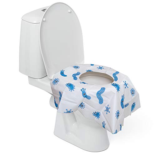 Potty Shields Disposable Toilet Seat Covers, XL Waterproof Sheets, 6 Pack