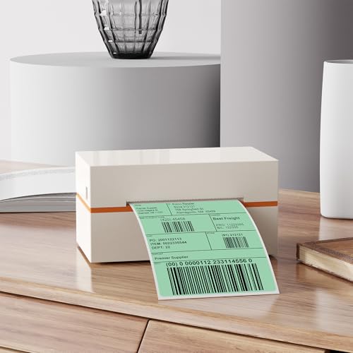 Green Thermal Labels 4 × 6 Inch Waterproof Vinyl Stickers 250 PCS - color: Green