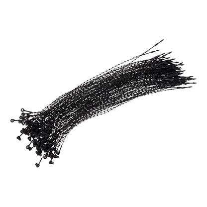 1000 Pcs Beaded Loop Tie Fasteners 7 Inch Snap Lock Pin Black - color: Black, size: 7 Inch