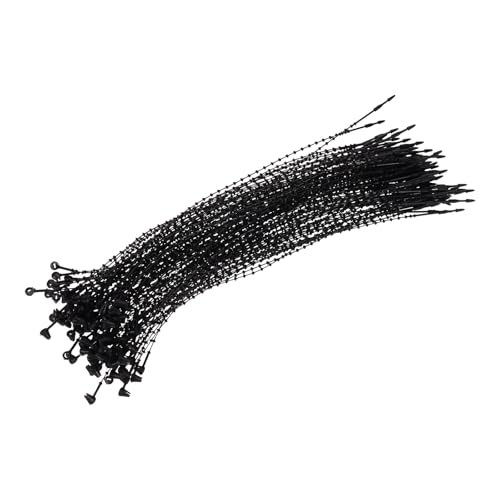 1000 Pcs Beaded Loop Tie Fasteners 7 Inch Snap Lock Pin Black - color: Black, size: 7 Inch