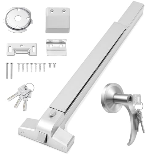 Zonon 1 Set 25" Commercial Door Push Bar with Lever Handle, Silver - color: Silver, size: 25"