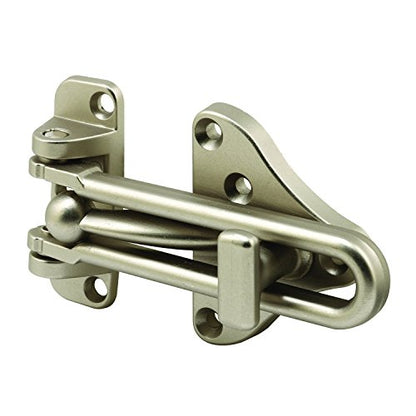 Prime-Line Swing Bar Door Guard, Auxiliary Security Lock, Satin Nickel - color: Satin Nickel