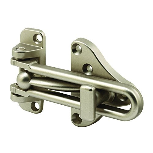 Prime-Line Swing Bar Door Guard, Auxiliary Security Lock, Satin Nickel - color: Satin Nickel