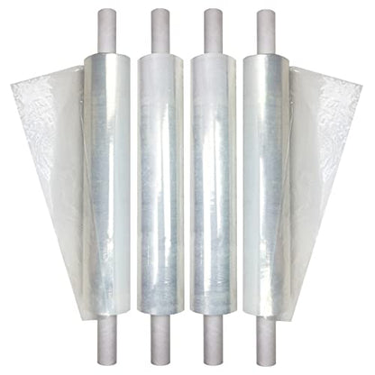 Stretch Film/Wrap, 20" x 1000' 80G With Handle, 4-Pack, Clear - size: Large Wrap 20" x 1000' 80G With Handle - 4-Pack
