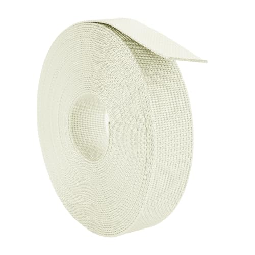 Woven Webbing Straps, 1 Inch Wide Polypropylene Webbing Tote Bags Leash Straps for Making Bag Handles, Dog Collars, Crafts Outdoor Supplies, 3.5 Yards White - color: Off-White, size: 3.5 Yards