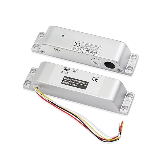 Electric Drop Bolt Lock DC 12V Fail Safe NC Mode Electronic Door Lock for Access Control Security System with Time Delay
