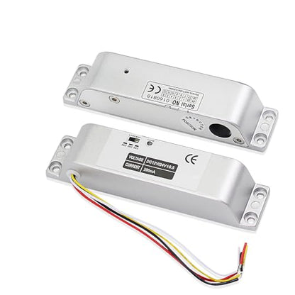 Electric Drop Bolt Lock DC 12V Fail Safe NC Mode Electronic Door Lock for Access Control Security System with Time Delay