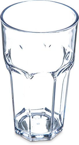 Carlisle FoodService Products Louis Tall Tumbler for Restaurants, Catering, Kitchens, Plastic, 20 Ounces, Clear, (Pack of 24) - size: 20 Ounces, style: 24 Pack