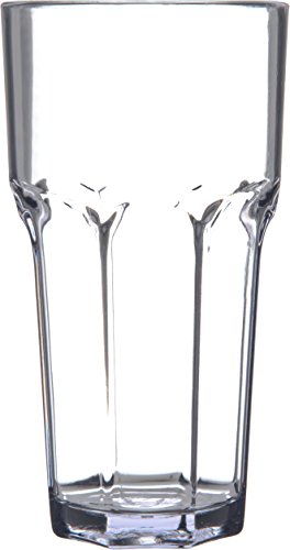 Carlisle FoodService Products Louis Tall Tumbler for Restaurants, Catering, Kitchens, Plastic, 16 Ounces, Clear, (Pack of 24) - size: 16 Ounces, style: 24 Pack