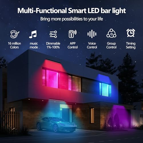 90W Smart Wall Washer Light, 20 Inch Bluetooth Multi-mountLED Linear Pendant Light Versatility Hanging Fixtures, RGBCW Dimmable Chandelier for Wall Washing, Adjustable Heigh - size: Standard 20" 90W