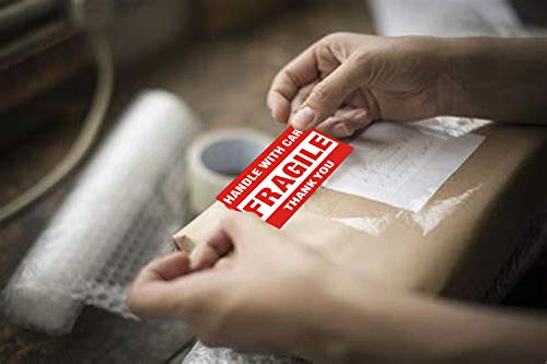 [1 Roll, 500 Labels] 2" x 3" Fragile Stickers Handle with Care Warning Packing/Shipping Labels - Permanent Adhesive - size: 1 Roll