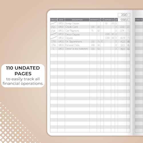 Clever Fox Check Register Book, Checkbook Ledger, 5.8x8.3 Rose Gold - color: Rose Gold, size: A5 (5.8'' x 8.3'')