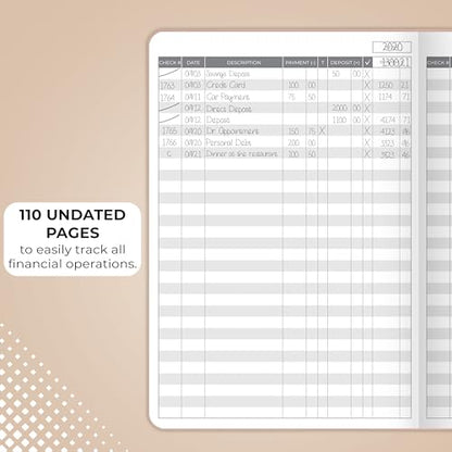 Clever Fox Check Register Book, Checkbook Ledger, 5.8x8.3 Rose Gold - color: Rose Gold, size: A5 (5.8'' x 8.3'')