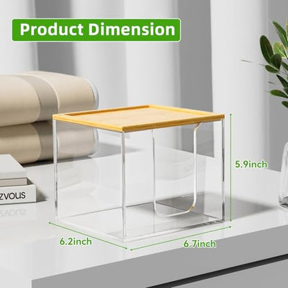 VITVITI Disposable Face Towel Holder for Clean Skin Club, Acrylic Box Clear - color: Clear 1
