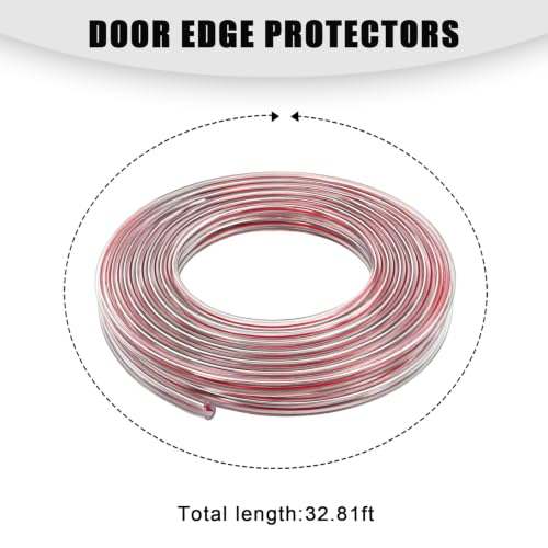 32.8Ft(10M) Car Door Edge Guards, U-Shaped Auto Door Entry Protective Strips, Scratch-Resistant Doors Edge Trim Seal Protectors for Sedan SUV Truck, Car Accessories (Transparent) - color: Transparent, 32.8Ft