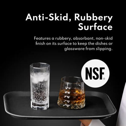 New Star Foodservice Restaurant Grade Non-Slip Tray, Black, 16x22-Inch - color: Black, size: 16-Inch x 22-Inch