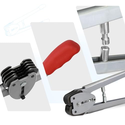 Heavy Duty Banding Strapping kit Contain 1/2" x3600' Polypropylene Packaging Straps & 300 Metal Seals 100 Plastic Edge Protectors Tensioner with Cutter Sealer Tool Glove - size: PP-kit-max