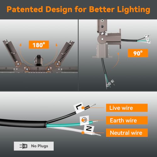2025 New Upgraded 450W Dusk to Dawn LED Parking Lot Light 67500lm 5000K, ETL, AC85-277V, IP67 Waterproof Adjustable 3-Head Street Lights Outdoor, Pole & Wall-Mounted Flood Lights for Stadium - size: 3-Head 450W