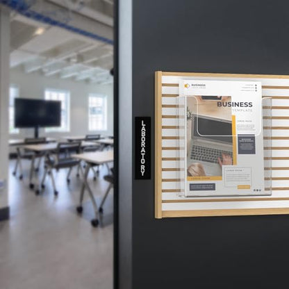 Marketing Holders 6 Pack Slatwall Document Holder 8.5" x 11" Clear Acrylic Take One Slat Wall Mount Magazine Booklet Display Advertisement Literature Rack for Professional Offices Realtor or Events