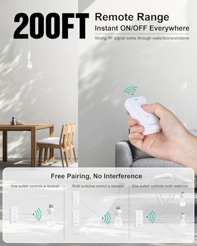 Remote Control Light Bulb Socket with Portable Magnetic Switch - style: 1 Handheld Switch + 1 Socket