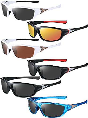 Frienda 6 Pack Polarized Sport Sunglasses for Men Outdoor - color: Classic Colors