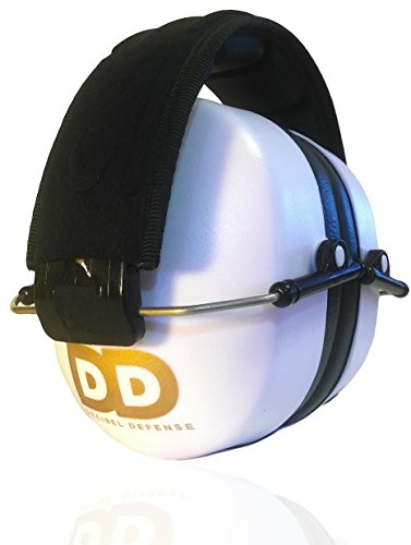 DECIBEL DEFENSE Ear Protection, 37 dB NRR Ear Muffs (WHITE) - color: White, size: Regular