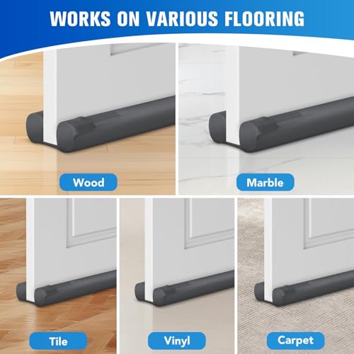 Under Door Draft Stopper, Covers Gap Up to 2.36",30 Inch, Gray - color: Gray, size: 30 Inch
