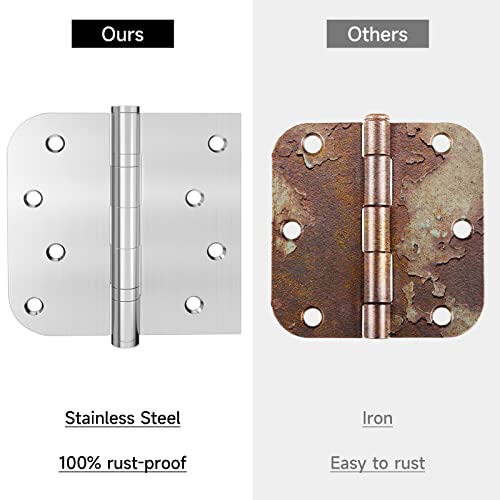 Ball Bearing Door Hinges, 4 Inch Stainless Steel Brushed Nickel, Pack of 3 - color: Brushed Nickel - 03, size: 4 inch - 3 pack
