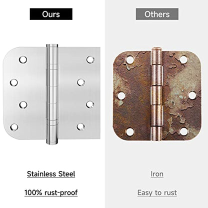 Ball Bearing Door Hinges, 4 Inch Stainless Steel Brushed Nickel, Pack of 3 - color: Brushed Nickel - 03, size: 4 inch - 3 pack