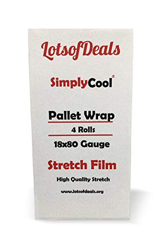 Simply Cool 4 Pack Stretch Wrap 18 Inch 80 Gauge Shrink Wrap - color: Clear, size: 4 Pack