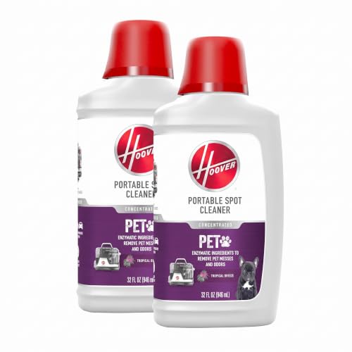 Hoover Pet Portable Spot Cleaner Solution,32 oz.,Tropical Breeze Scent,Upholstery and Carpet Shampoo Solution,Eliminates Pet Messes and Odors,Designed CleanSlate Spot Cleaner,(Pack of 2) - size: 32 Fl Oz (Pack of 2)