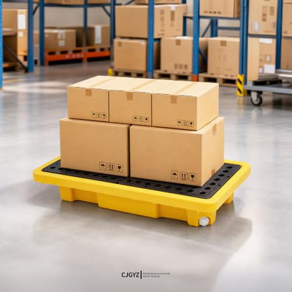 3 Set Spill Containment Pallet with Drain 26x14x4.7in 5.3Gal Capacity Spill Control for Countertop lab Chemical Containers Tabletop Garage Modular Nestable Easy (26x14x5in, 3 Pack) - size: 26x14x5in, 3 Pack