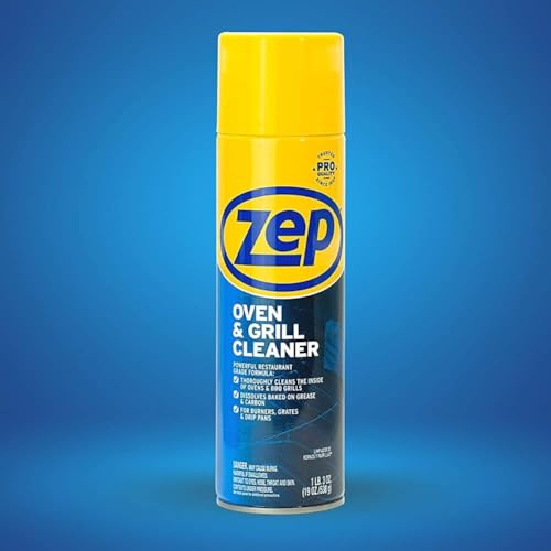 Zep Heavy-Duty Oven and Grill Cleaner - 19 oz (Case of 4)- Dissolves Grease on Contact, on Burners, Grates and Drip Pans - size: 9.5 Fl Oz (Pack of 4)