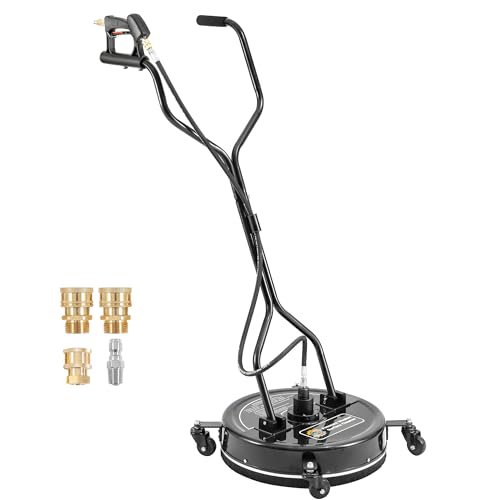 PWACCS 20" Pressure Washer Surface Cleaner with 4 Wheels and Dual Handle - size: 20 Inch