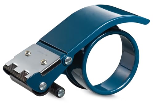 GGR Supplies Heavy Duty Filament Tape Dispenser – Fits 2” and 3" Wide Tape with 3” Core Metal Frame with Anti-Rust Safety Blade Ideal for Strapping, Reinforcing, Carton Sealing (Dispenser 2" Wide) - size: Dispenser 2" Wide