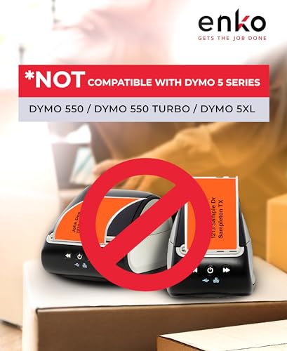 enKo 30256 6 Rolls | 1800 Orange Direct Thermal Labels (2-5/16 x 4 in) - color: Orange