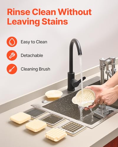 VEVOR French Fry Cutter, Ergonomic Potato Slicer with 3 Blades (1/2", 3/8", 1/4") & Juicer Plate, Easy-Replace Vegetable Chopper Dicer for Carrot, Onion, Lemon, Ideal for Home & Commercial Kitchens - size: 1/4" + 3/8" + 1/2" + Juicer Plate