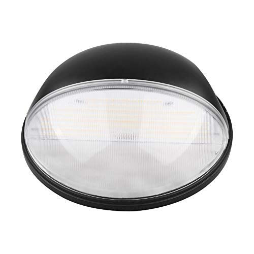 Nuvo 65/750 LED CCT Selectable Small Round Aluminum Outdoor Wall Pack Light, 3000K/4000K/5000K, 20W, Black - color: Black