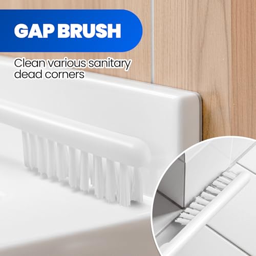 4in1 Toilet Plunger and Brush Set - Home Bathroom Cleaning Tools - color: Light Grey