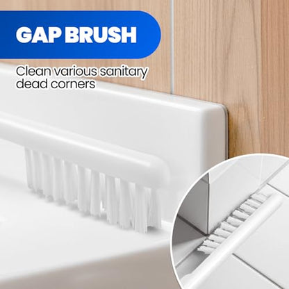 4in1 Toilet Plunger and Brush Set - Home Bathroom Cleaning Tools - color: Light Grey
