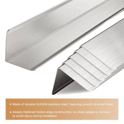 2x2x48 Inch 304 Stainless Steel Wall Corner Guards (10-Pack), Heavy Duty 90° Rounded Corner Protector, Smooth Folded Edge Metal Wall Edge Guard, Wall Corner Trim for Home & Commercial Wall Protection